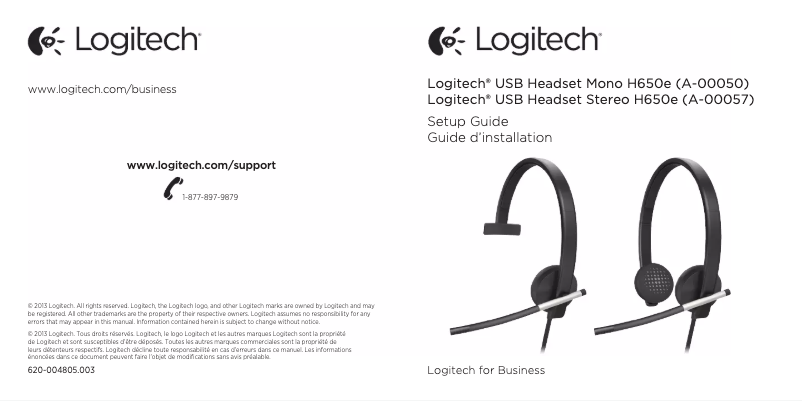 Página 1 del manual Manual de usuario Logitech H650e