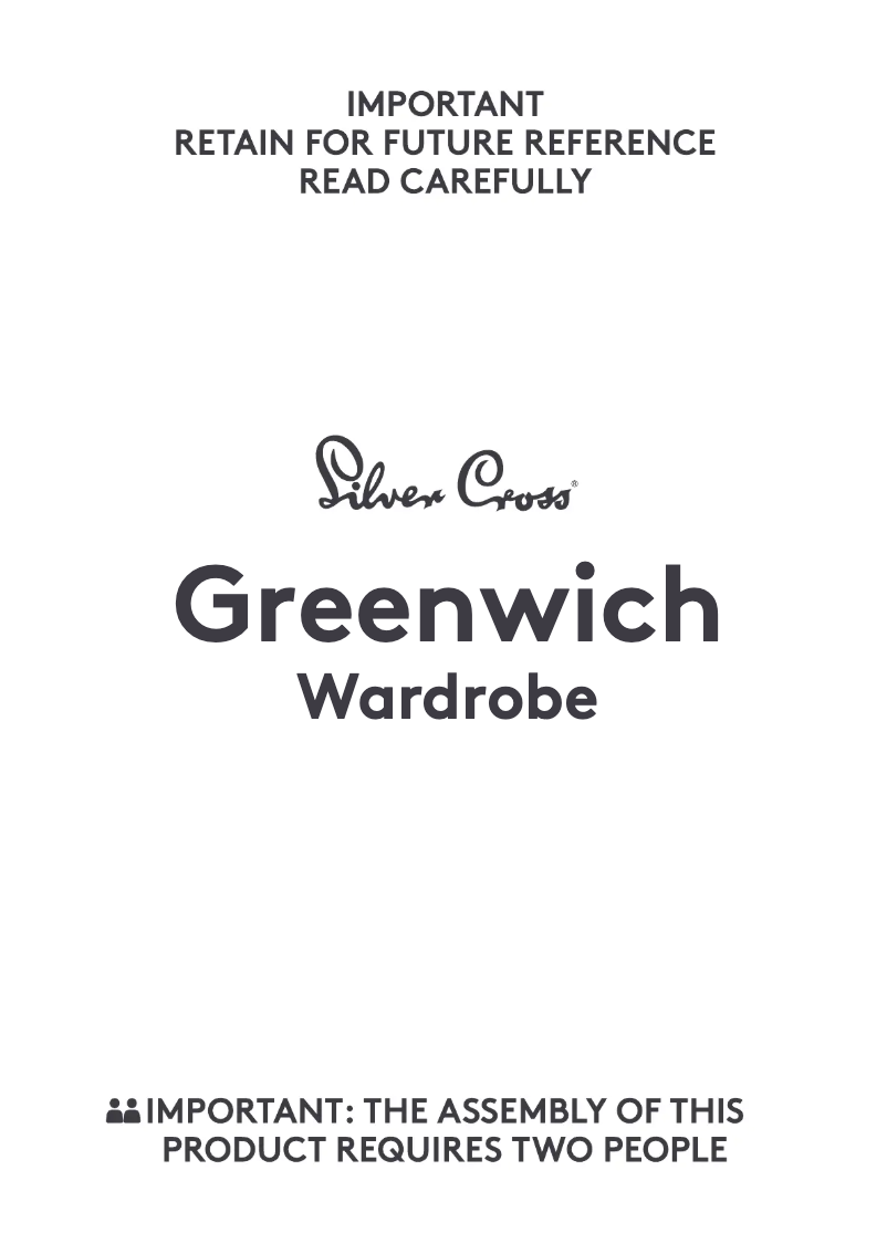 Página 1 del manual Manual de usuario Silver Cross Greenwich Wardrobe