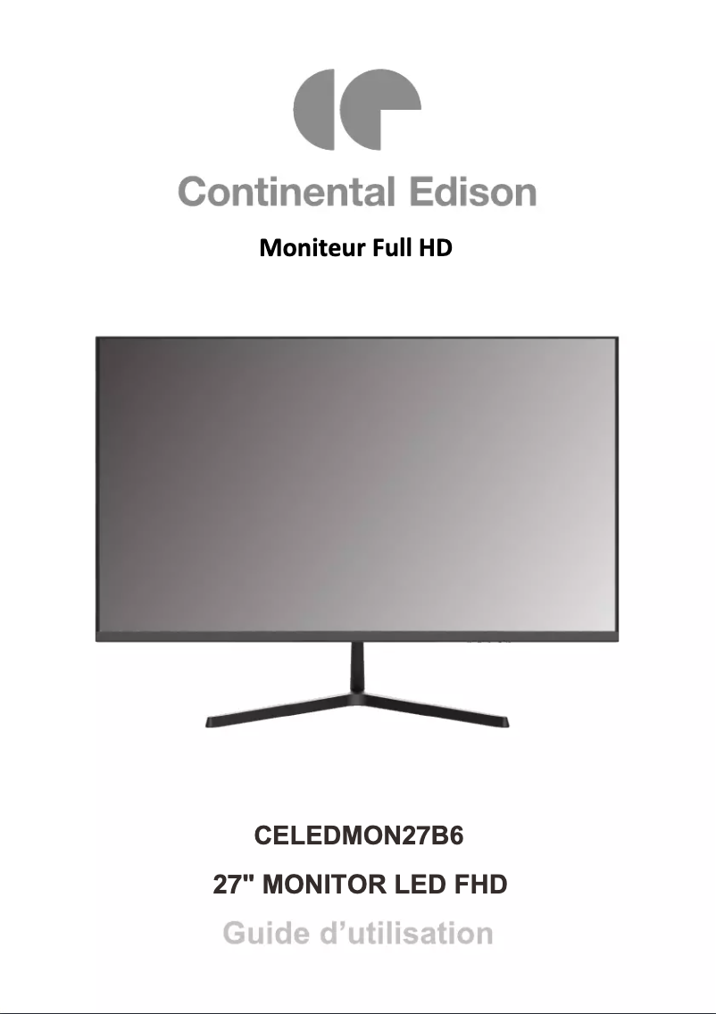Página 1 del manual Manual de usuario Continental Edison CELEDMON27B6