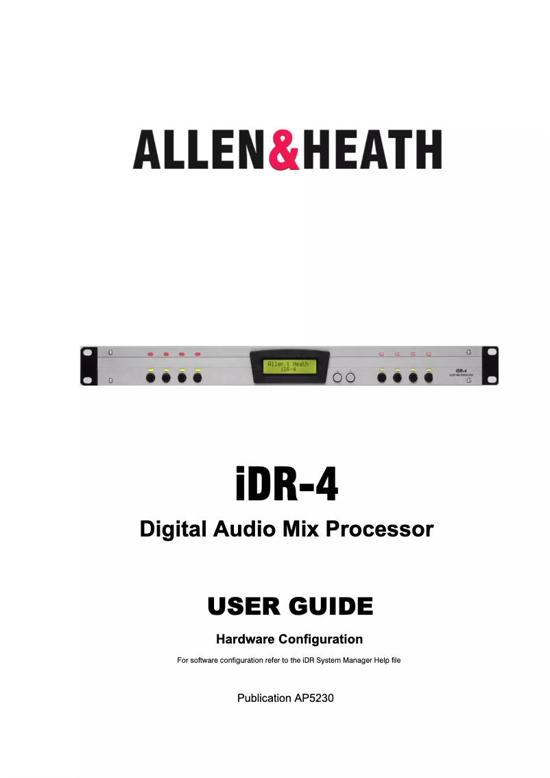 Página 1 del manual Manual de usuario Allen & Heath iDR-4