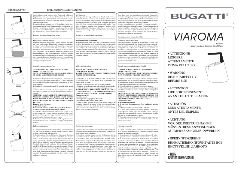 Página 1 del manual Manual de usuario Bugatti ViaRoma