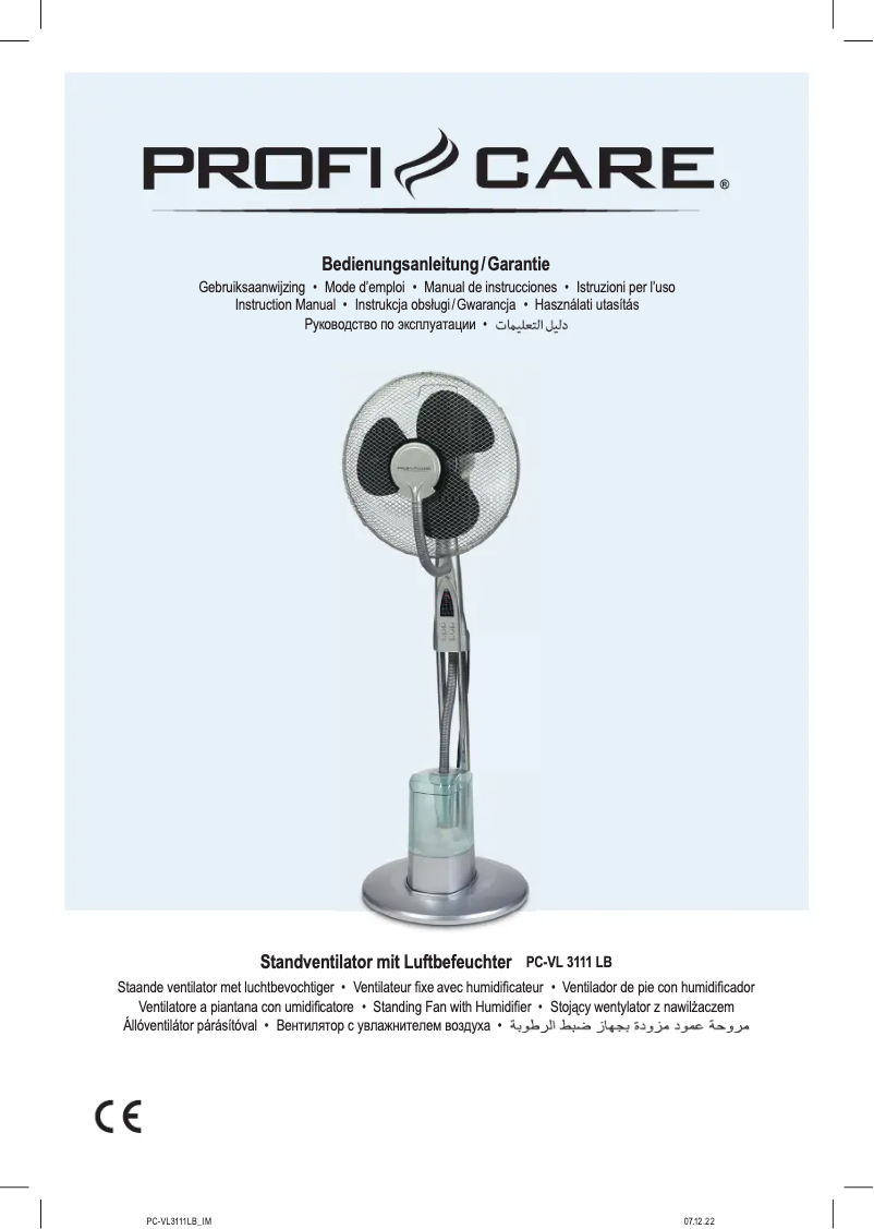 Página 1 del manual Manual de usuario ProfiCare PC-VL 3111 LB