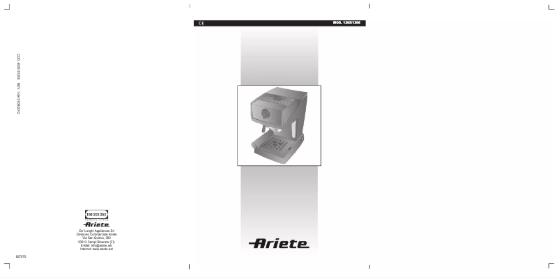 Página 1 del manual Manual de usuario Ariete 1365 Picasso