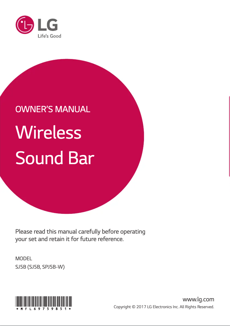 Página nº 1 - Manual de usuario LG SJ5B