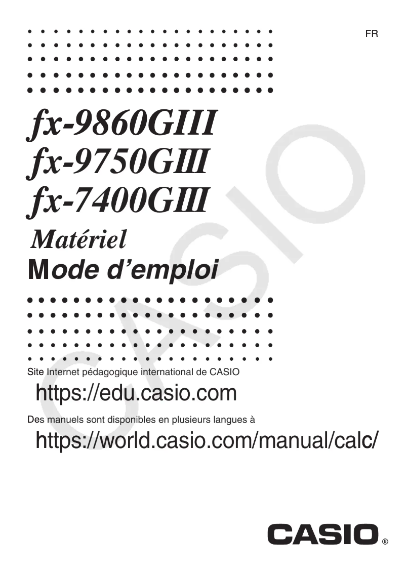 Imagen de la primera página del manual del dispositivo fx-7400GIII