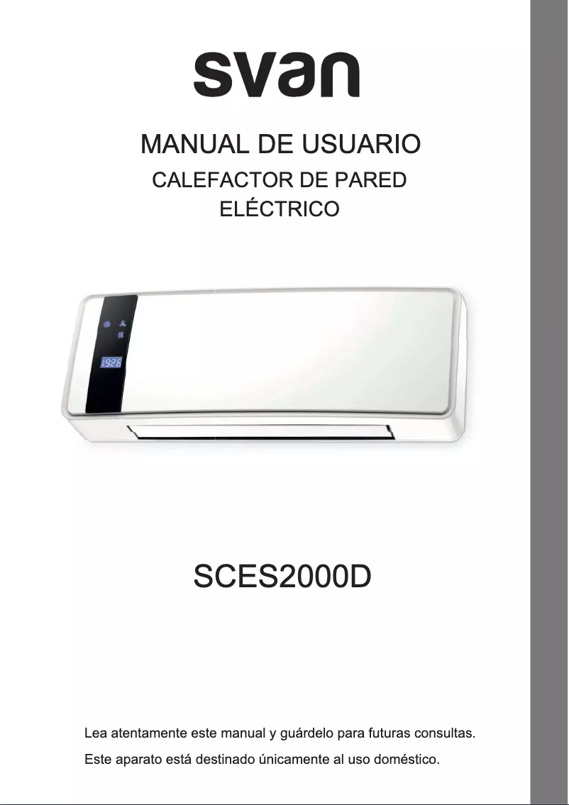 Imagen de la primera página del manual del dispositivo SCES2000D
