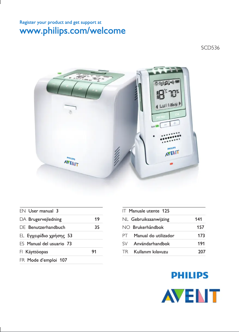 Página 1 del manual Manual de usuario Philips AVENT SCD536