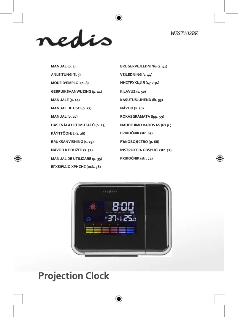 Imagen de la primera página del manual del dispositivo WEST103BK