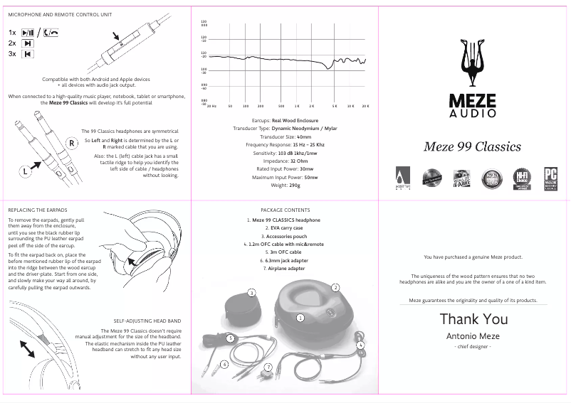 Imagen de la primera página del manual del dispositivo 99 Neo