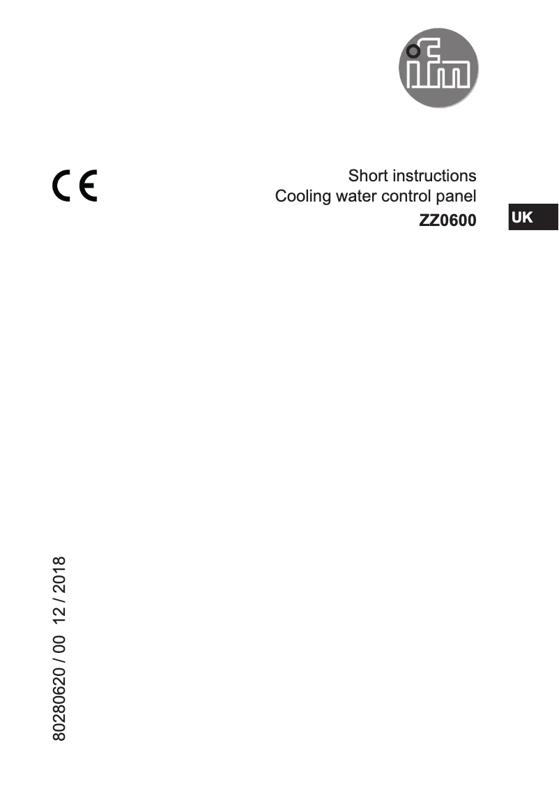 Página 1 del manual Manual de usuario IFM ZZ0600