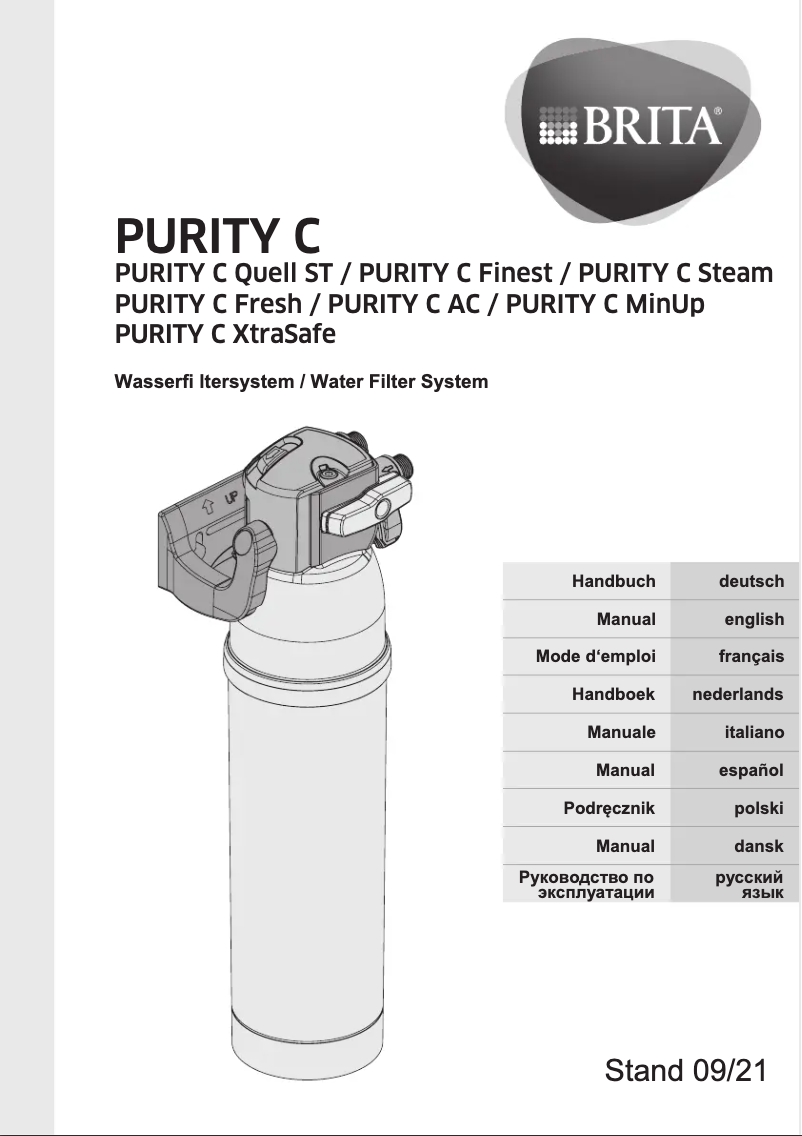 Página 1 del manual Manual de usuario BRITA PURITY C500 MinUp