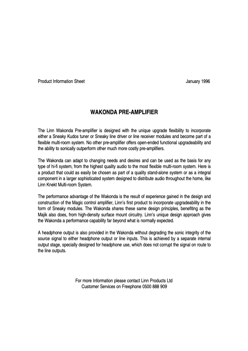 Página nº 1 - Ficha técnica Linn Wakonda