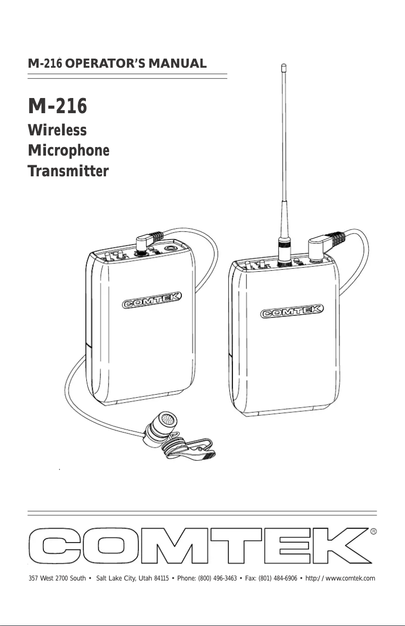 Página nº 1 - Manual de usuario Comtek M-216