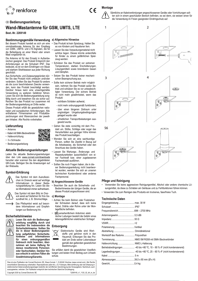 Imagen de la primera página del manual del dispositivo RF-WAT-300