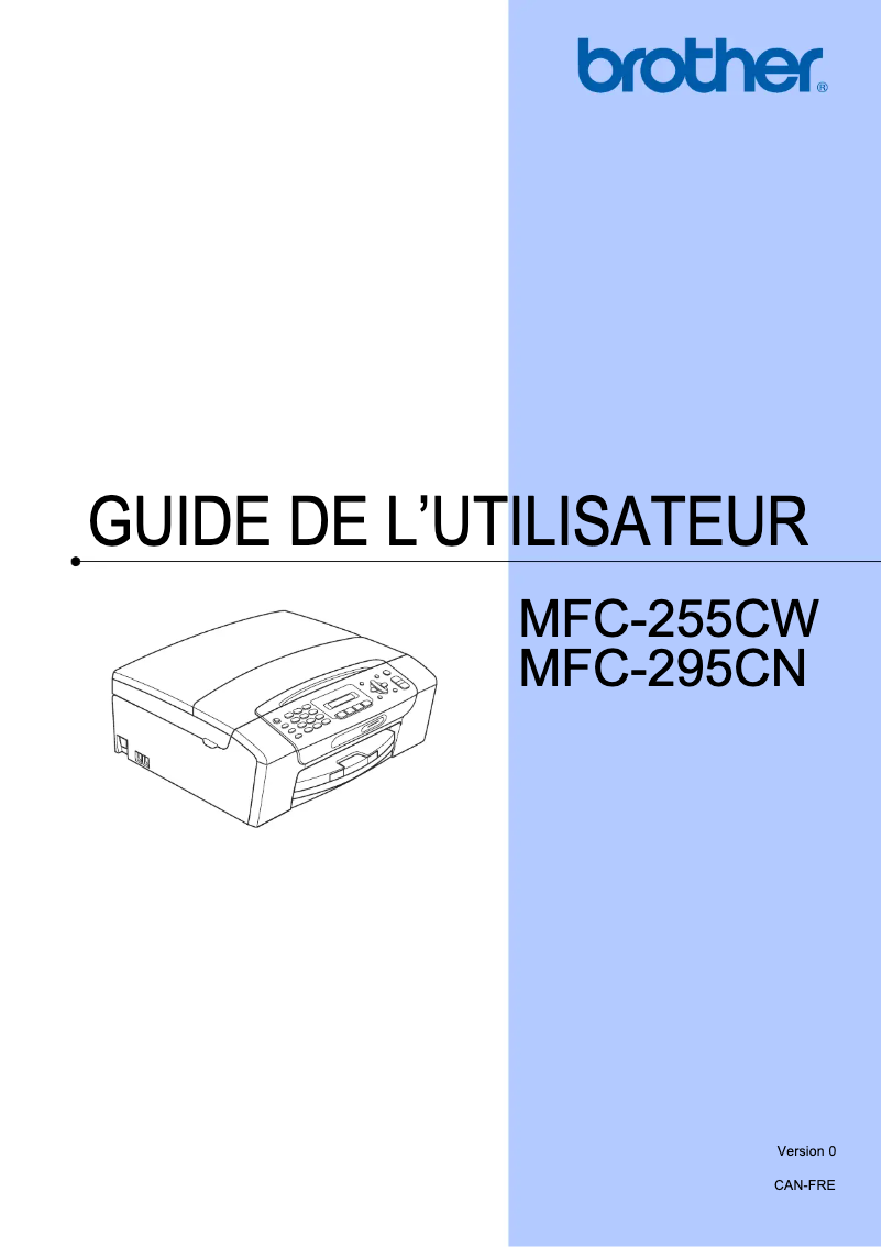 Imagen de la primera página del manual del dispositivo MFC-295CN