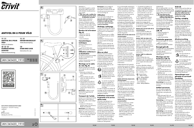 Página nº 1 - Manual de usuario Crivit IAN 343420