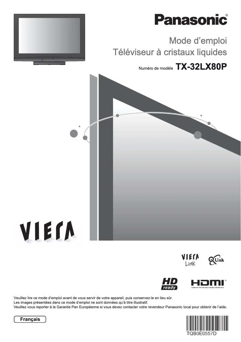 Imagen de la primera página del manual del dispositivo Viera TX-32LX80P