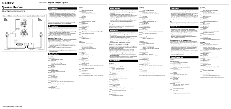 Imagen de la primera página del manual del dispositivo SS-MF515