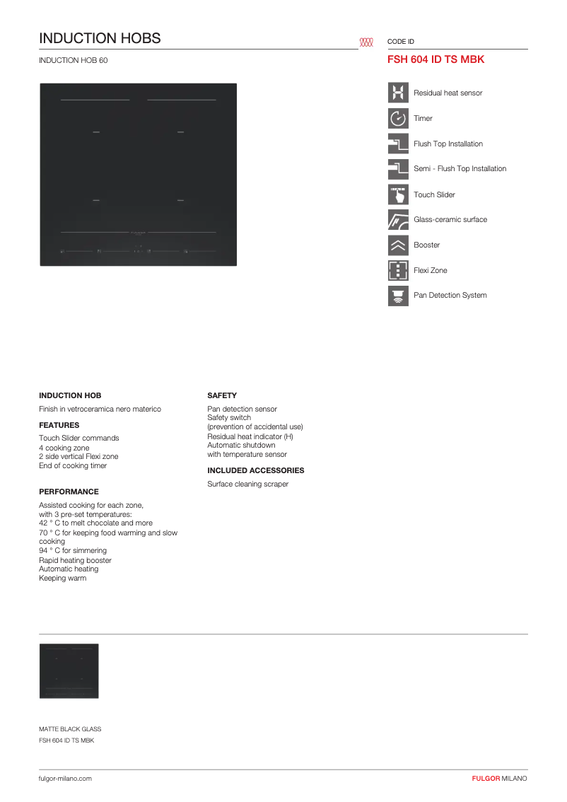 Imagen de la primera página del manual del dispositivo FSH 604 ID TS MBK