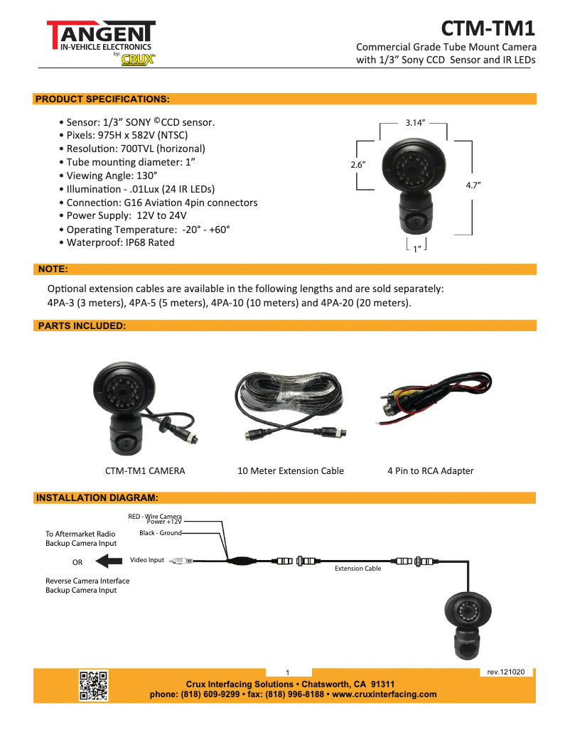 Página nº 1 - Manual de usuario CRUX CTM-TM1