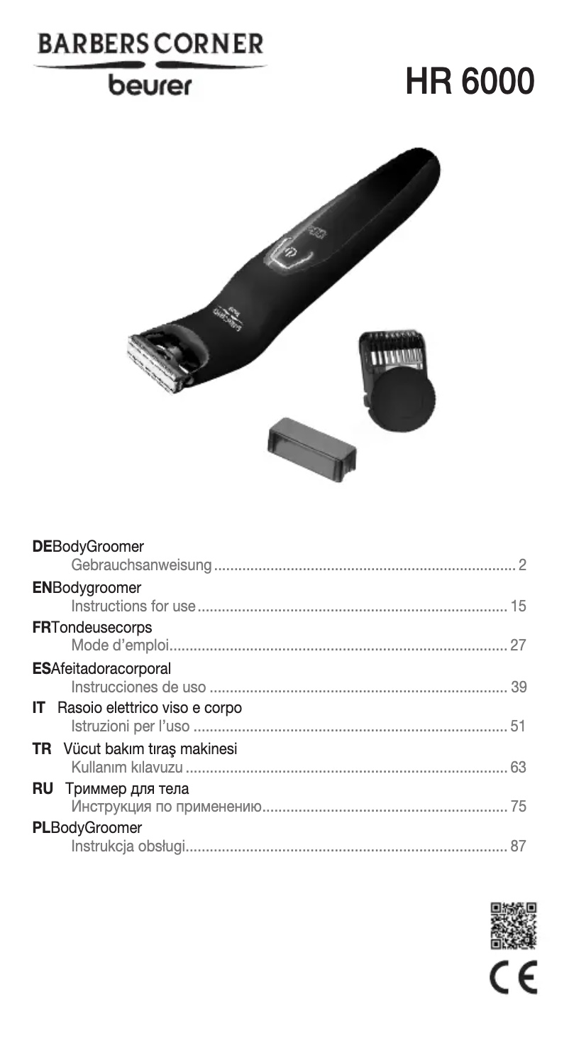 Imagen de la primera página del manual del dispositivo HR 6000