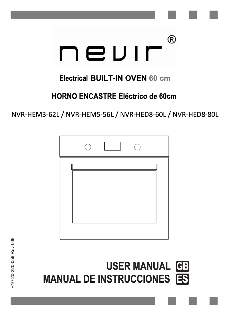 Imagen de la primera página del manual del dispositivo NVR-HEM3-62L