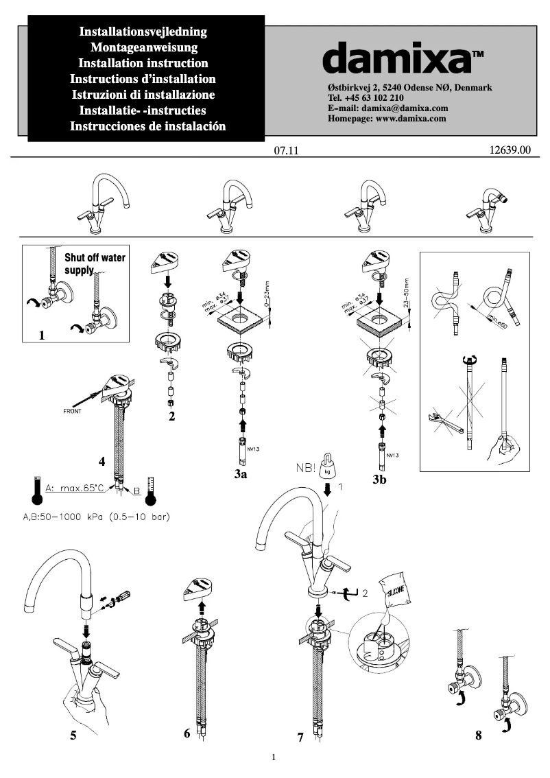 Página 1 del manual Manual de usuario Damixa 1604700
