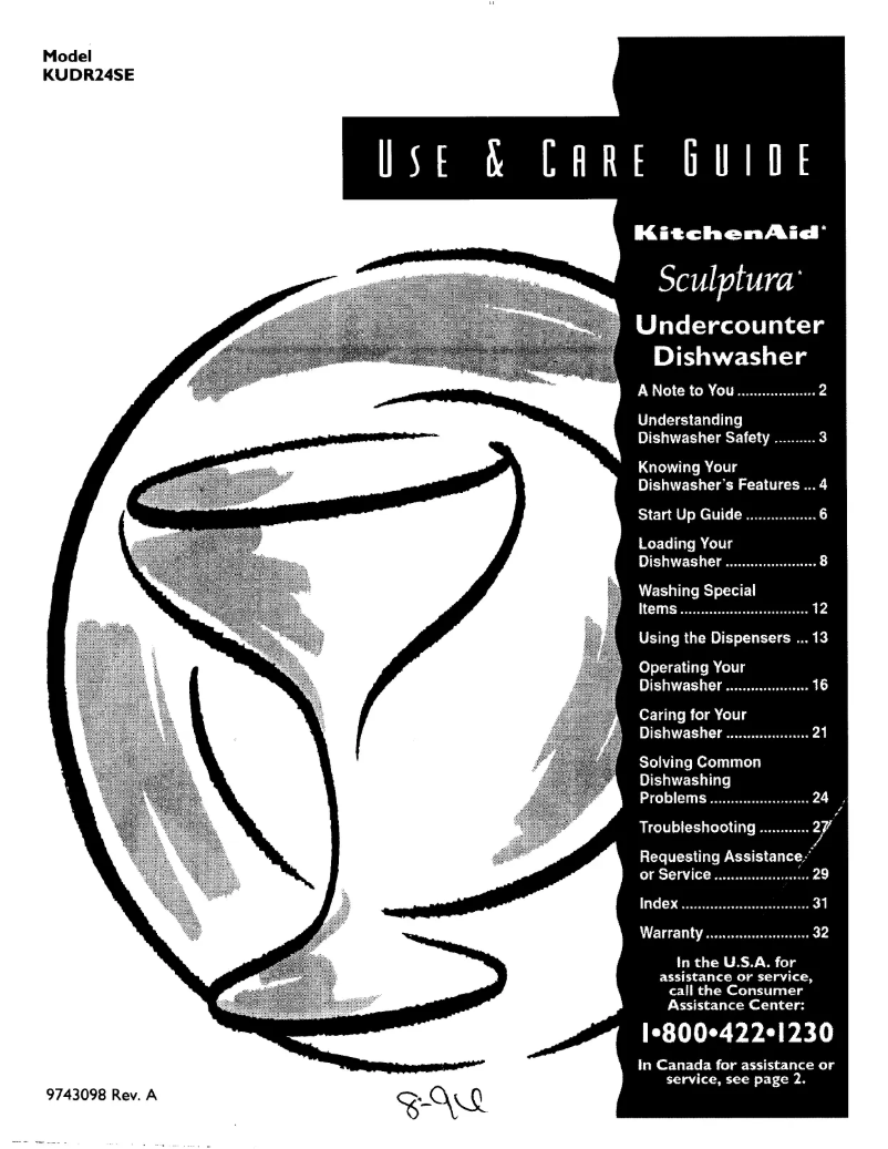 Imagen de la primera página del manual del dispositivo Sculptura KUDR24SEBL2