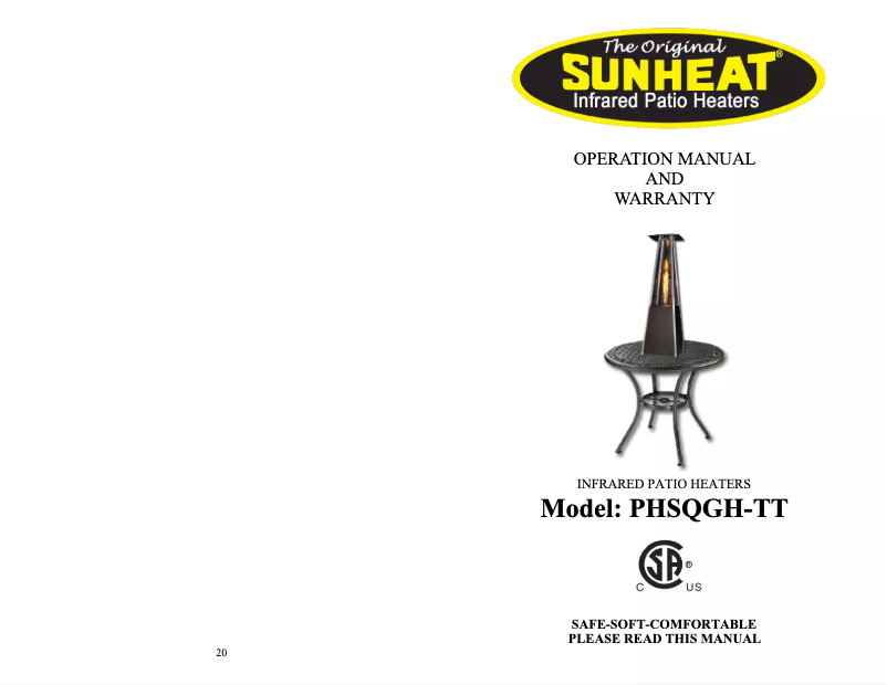 Página 1 del manual Manual de usuario Sunheat PHSQGHTT