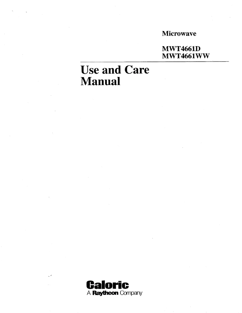 Página 1 del manual Manual de usuario Caloric MWT4661D