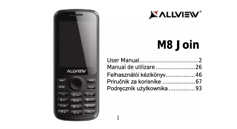 Imagen de la primera página del manual del dispositivo M8 join