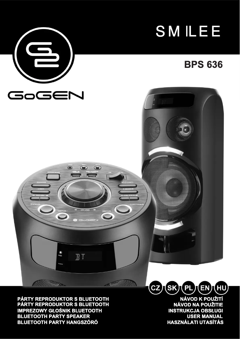 Página 1 del manual Manual de usuario GoGen SMILEE BPS 636