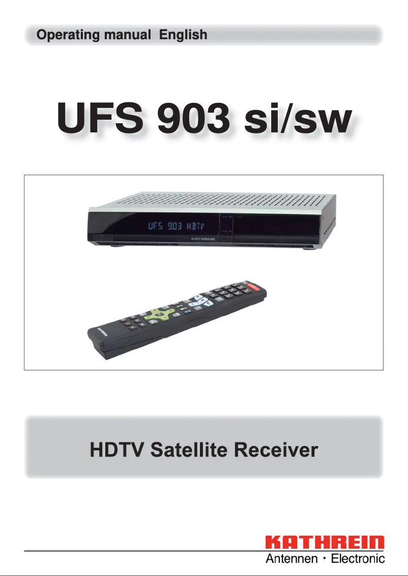 Imagen de la primera página del manual del dispositivo UFS 903si