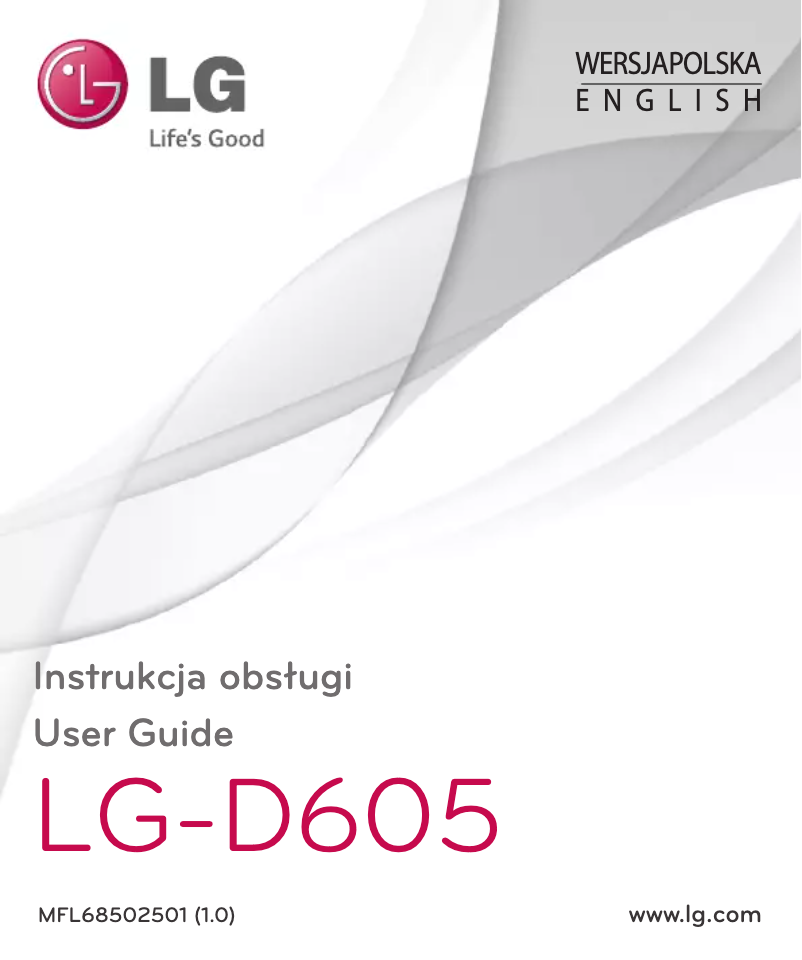 Imagen de la primera página del manual del dispositivo Optimus L9 II D605