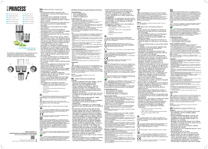 Imagen de la primera página del manual del dispositivo Multi Chopper and Grinder 221040