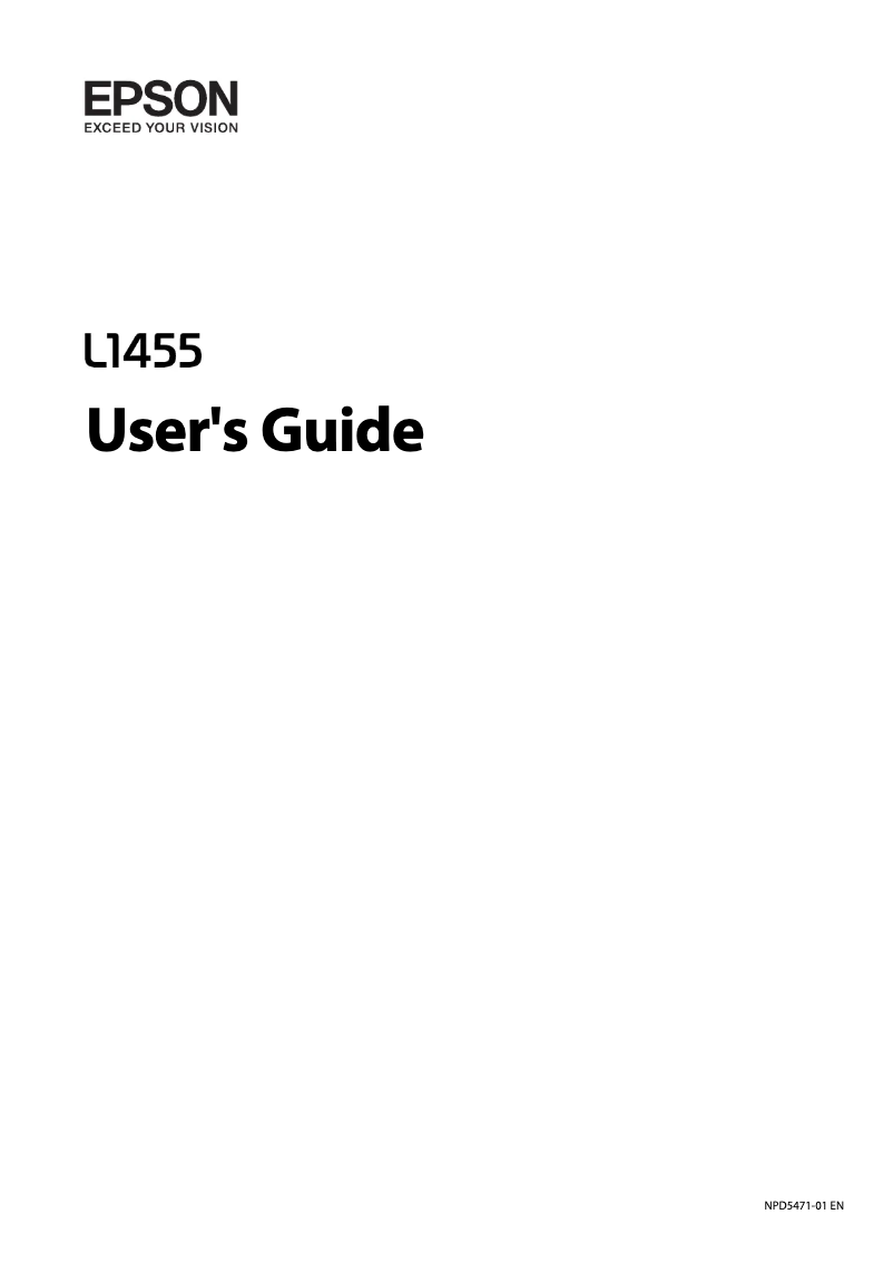 Imagen de la primera página del manual del dispositivo EcoTank L1455