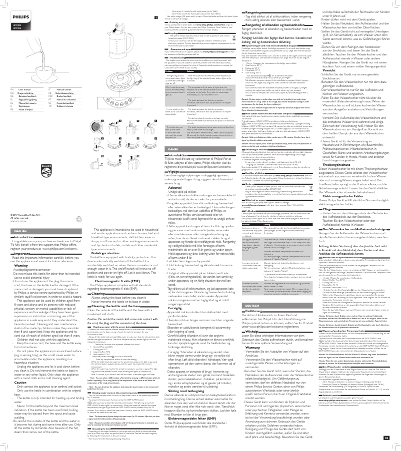 Imagen de la primera página del manual del dispositivo Avance Collection HD9326