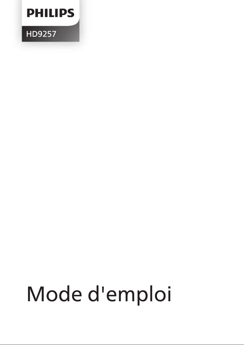 Página 1 del manual Manual de usuario Philips Airfryer XL HD9257