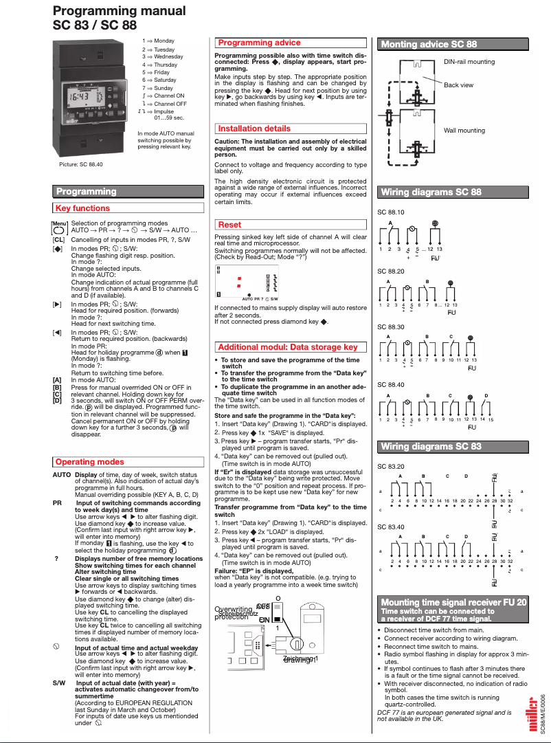 Página 1 del manual Manual de usuario Paladin SC 88