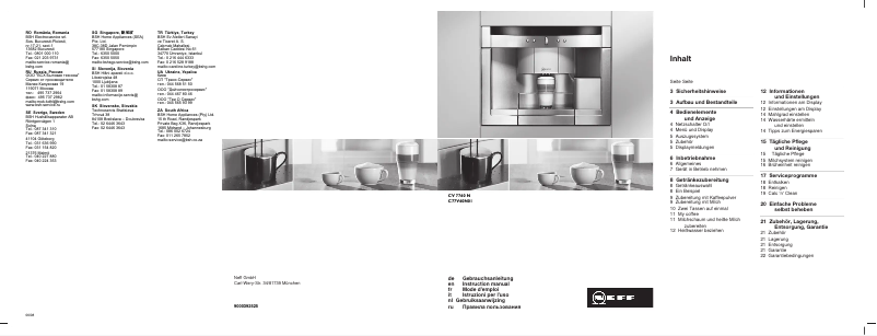 Página 1 del manual Manual de usuario Neff CV 7760 N