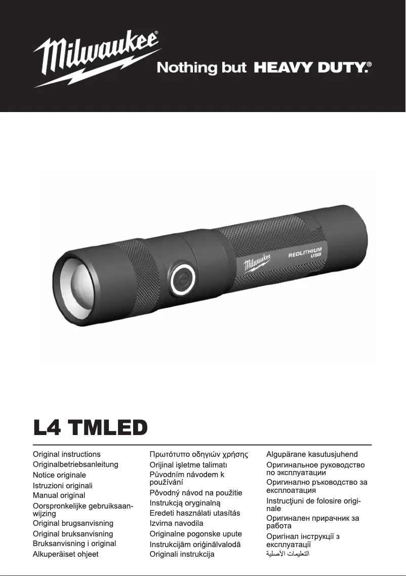 Imagen de la primera página del manual del dispositivo L4 TMLED