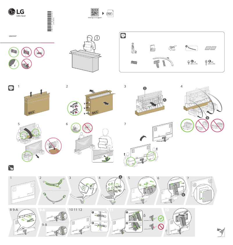 Imagen de la primera página del manual del dispositivo 86QNED996PB