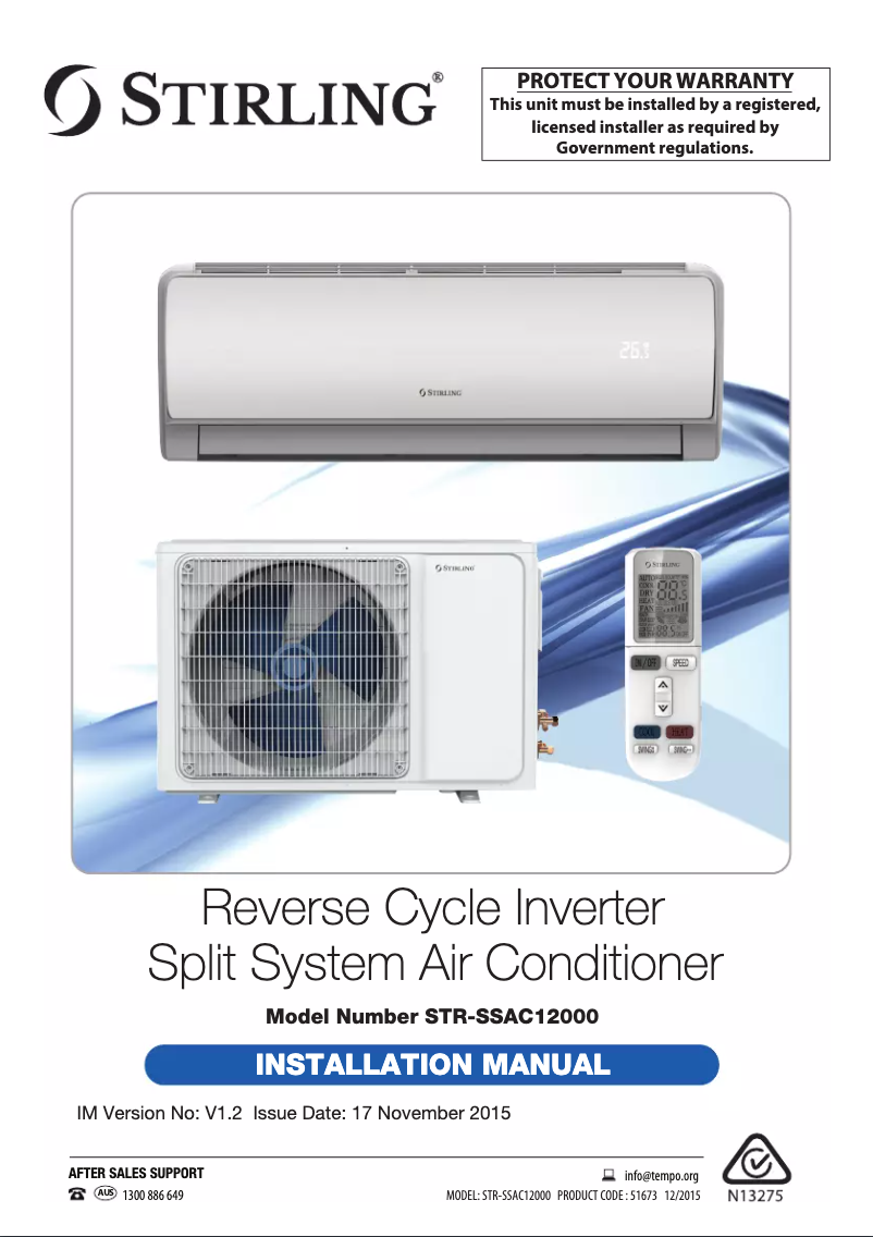 Imagen de la primera página del manual del dispositivo STR-SSAC12000