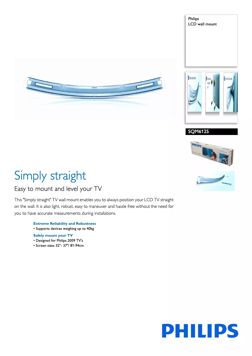 Página 1 del manual Folleto Philips SQM6125