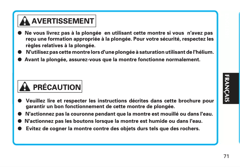 Imagen de la primera página del manual del dispositivo Prospex SSC741P1