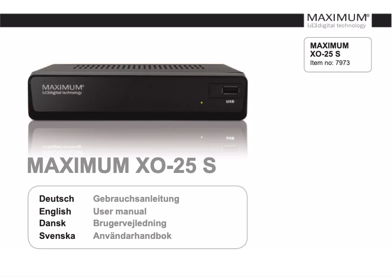 Imagen de la primera página del manual del dispositivo XO-25 S