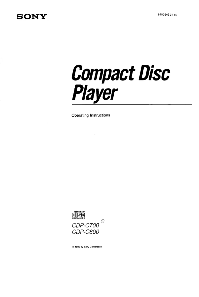 Imagen de la primera página del manual del dispositivo CDP-C800
