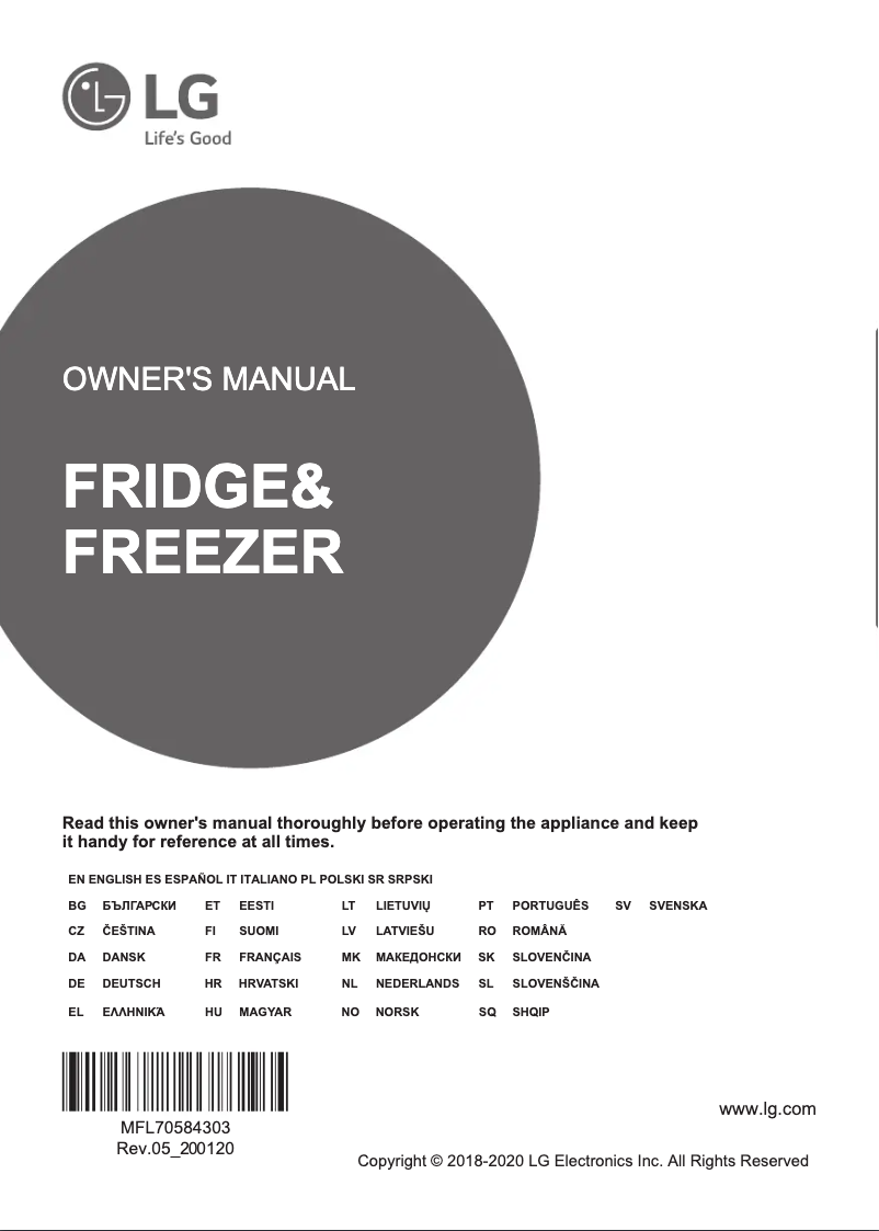 Imagen de la primera página del manual del dispositivo F4WN509SO