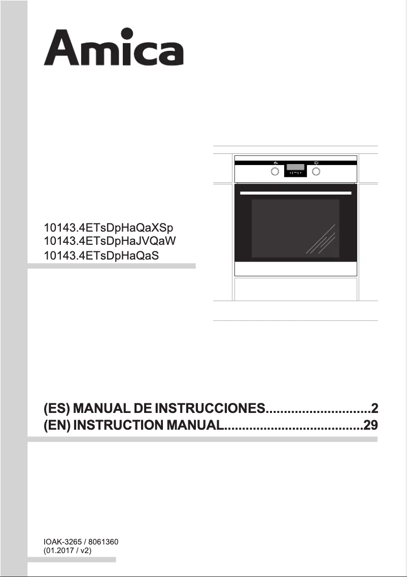 Página 1 del manual Manual de usuario Amica EBI 8562 B AA