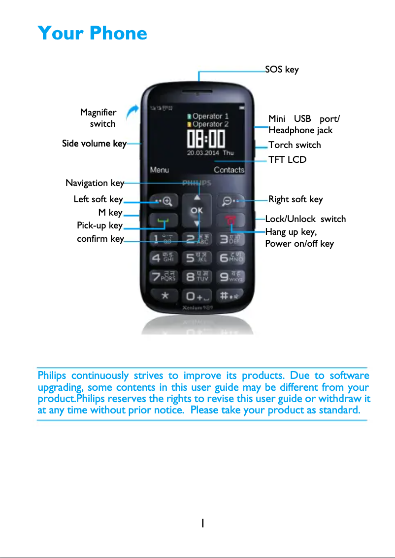 Imagen de la primera página del manual del dispositivo Xebium X2566